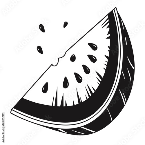 Watermelon fried symbol. Adobe Illustrator Artwork
