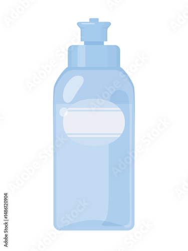 青の食器用洗剤のボトルのイラスト