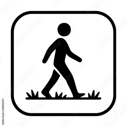 Walking outside icon for mindful movement