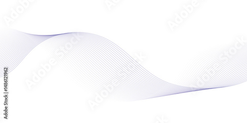 Abstract wave element for design. Digital frequency track equalizer. Stylized line art background. Vector illustration. Wave with lines created using blend tool.