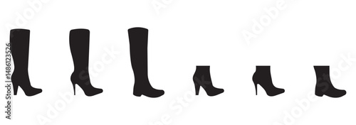 High heel shoes icon, woman high heel icon, shoe high heel vector silhouette EPS 10