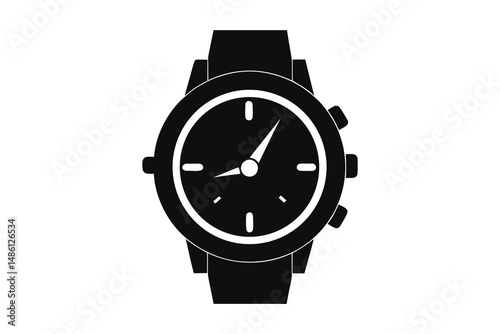 wristwatch isolated on white background