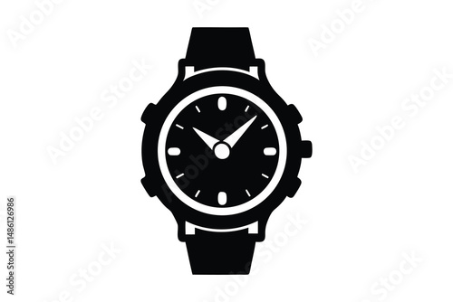 wristwatch isolated on white background
