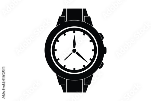 wristwatch isolated on white background