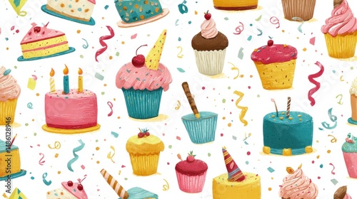 Sweet birthday treats pattern
