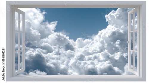 Modern Cloud Window Isolated on White Background for Design Projects