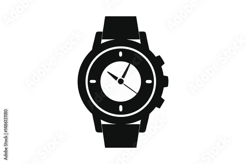 wristwatch isolated on white background