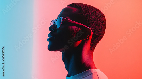 A silhouette under contrasting light