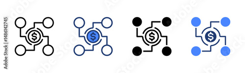 Funding icon sheet multiple style collection