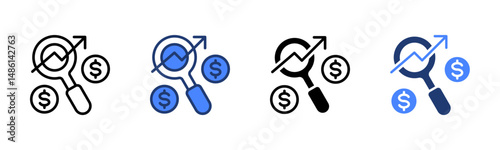 Analysis icon sheet multiple style collection
