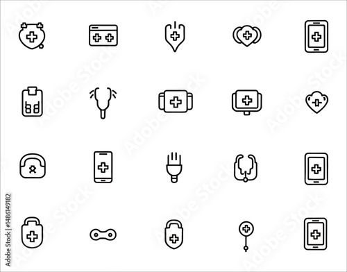 Black Line Health Icons