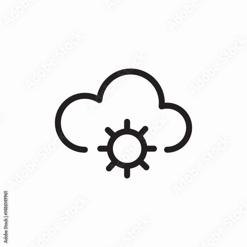Cloud settings
 icon vector 