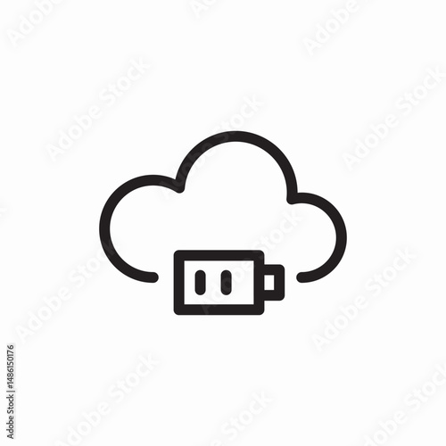 Socket connection cloud icon vector 