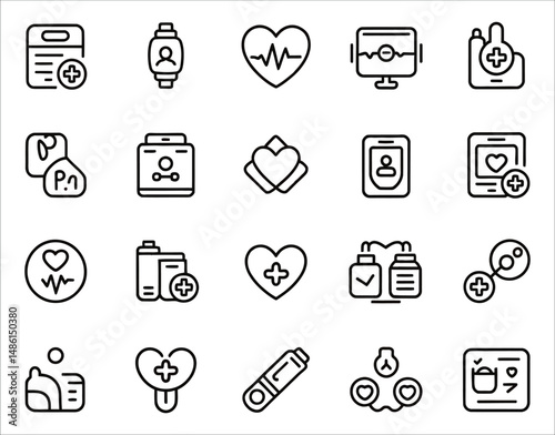 E-Health Minimal Icon Pack