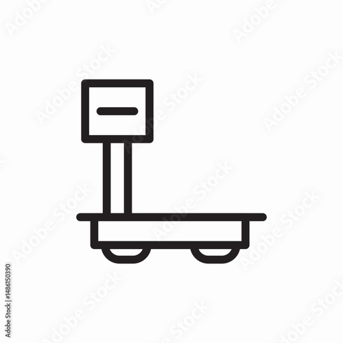 Weight scale platform icon vector 