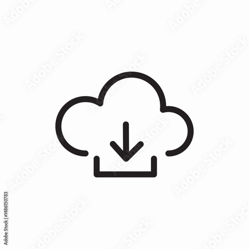 Download arrow cloud icon vector 