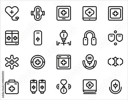 Health Tech Line Icons