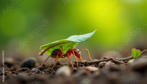 ants on a leaf