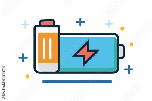 battery icon with sparks