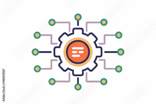 gear with code brackets icon