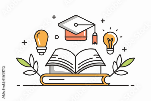 minimal graduation cap icon
