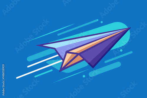 paper plane icon flying diagonal
