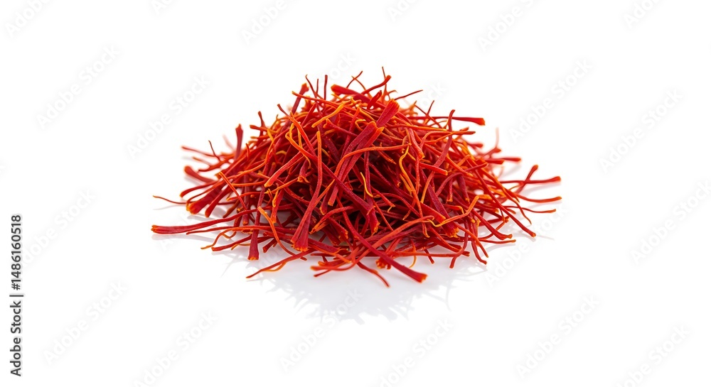 Naklejka premium Photo of saffron, an expensive spice, product photo, photography