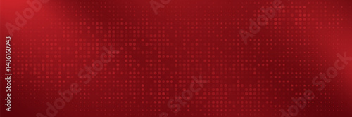 Red diagonal geometric shape with halftone. Modern fiber textured vector.