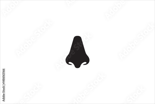 nose silhouette with a simple, understated design set against a white background