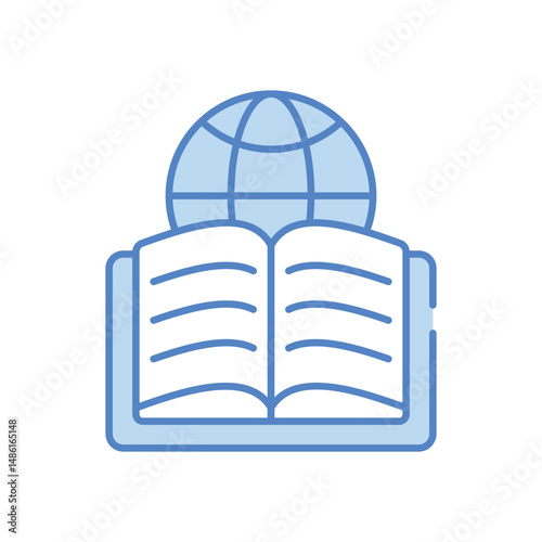 Online Book icon vector stock illustration