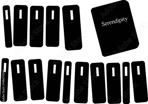 Black book icons serendipity concept design