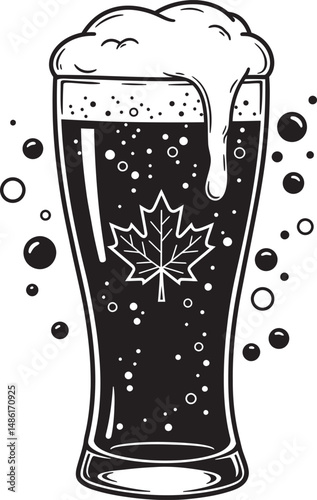  Beer Glass and Mugs Collection Silhouettes White Color Background