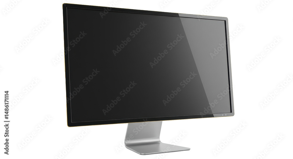 Isolated Black Monitor Isolated Black Monitor