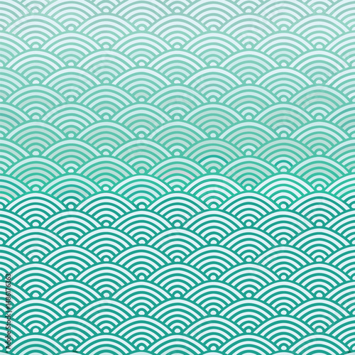 Playful wavy pattern in a repetitive geometric style. Vibrant vector design.