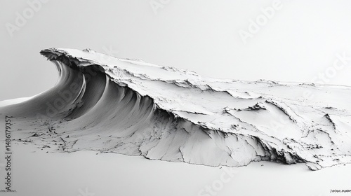 Fototapeta Naklejka Na Ścianę i Meble -  Abstract grayscale wave form