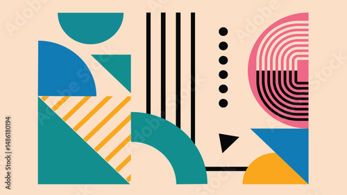 Playful Abstract Composition Triangles Background