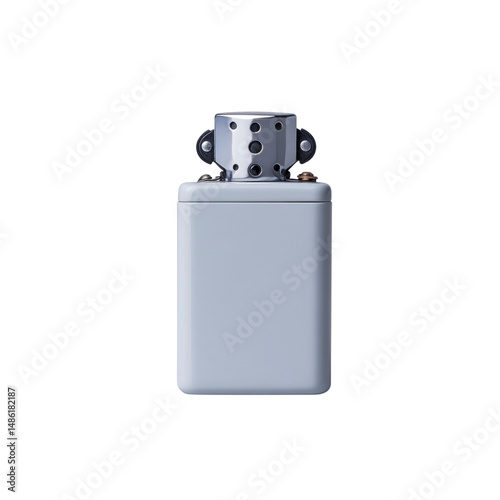 Sleek Modern Table Lighter -  Light Gray Metal Design