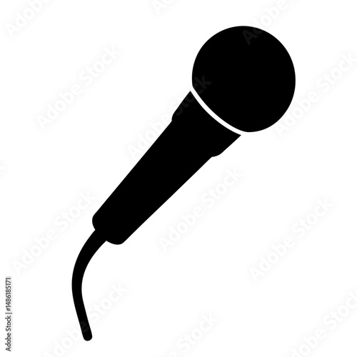 Illustration of a classic dynamic microphone used for live vocal performance