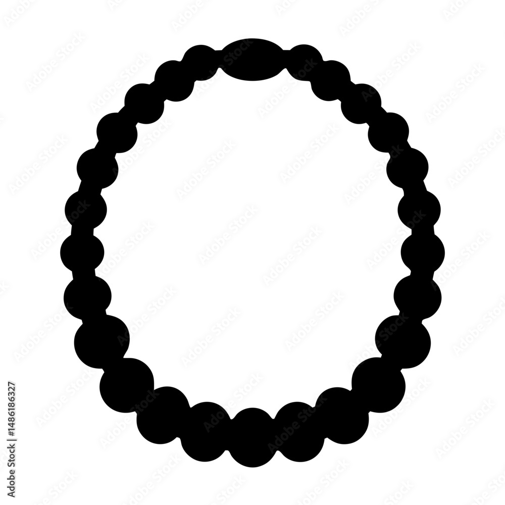 Obraz premium Elegant beaded necklace or circular chain design for stylish graphic elements