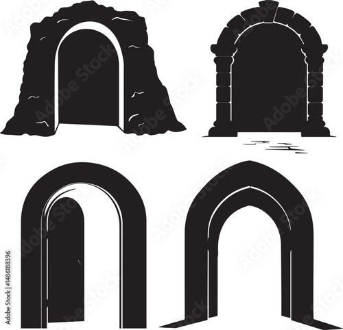 Silhouette of Cape Coast Castle Doorway Hauntingly vector