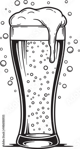  Beer Glass and Mugs Collection Silhouettes White Color Background