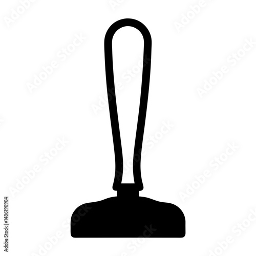 Black and white illustration of a simple plunger for household use