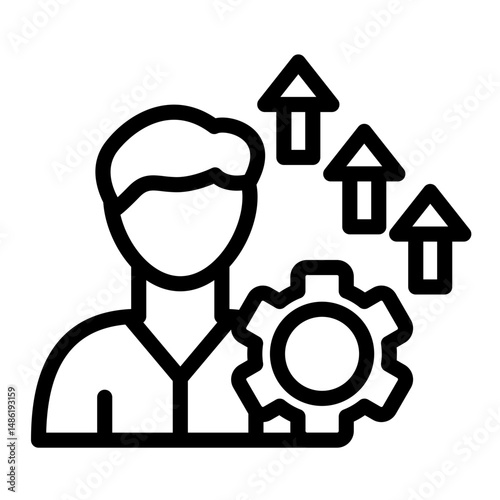 Self Improvement Vector Icon Style