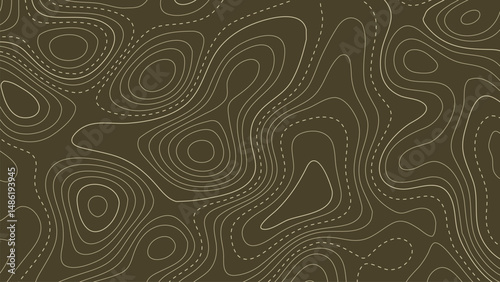 Dark Brown Terrain Contour Design Background