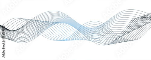 Abstract multicolor gradient wave lines vector background, twisted curve lines and blend effect.Modern digital and geometric technology themes & data visualizations, scientific.