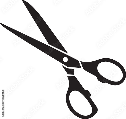 Scissors Silhouette Black vector in illustration