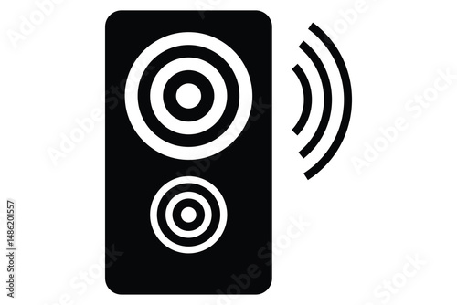 speaker sound system icon, Loudspeaker icon vector illustration symbol. 