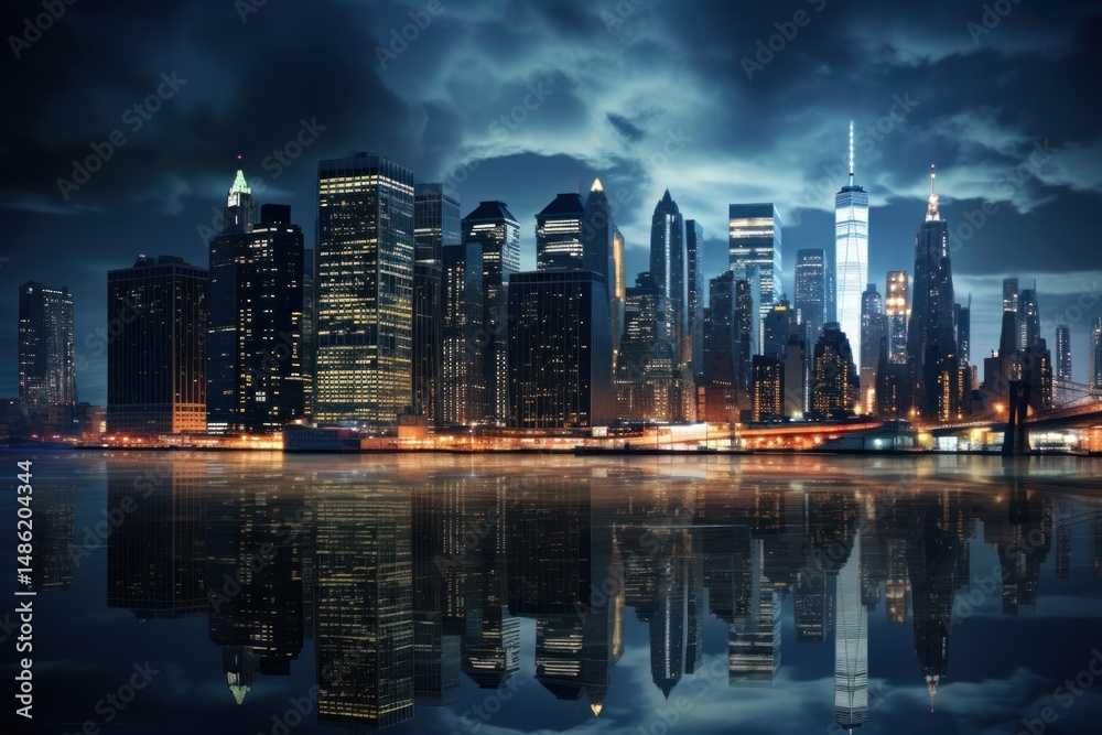 Fototapeta premium Landscape architecture metropolis cityscape.