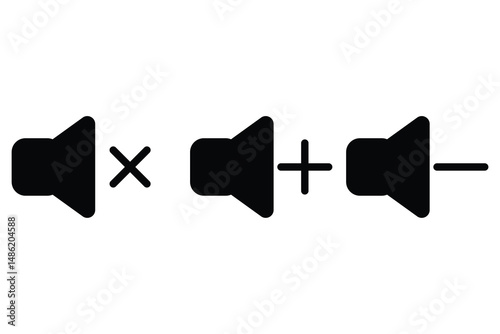 Speaker icon,  Loudspeaker symbol, Speaker with Sound Waves Icon vector illustration symbol. 