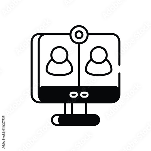 Online Class icon vector stock illustration